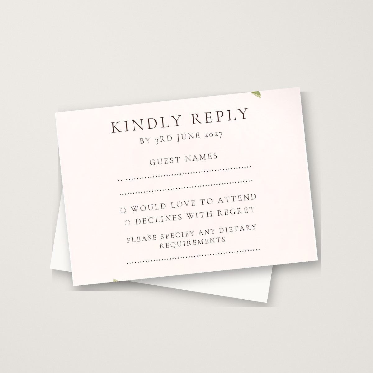Wild Flower Garden RSVP Card