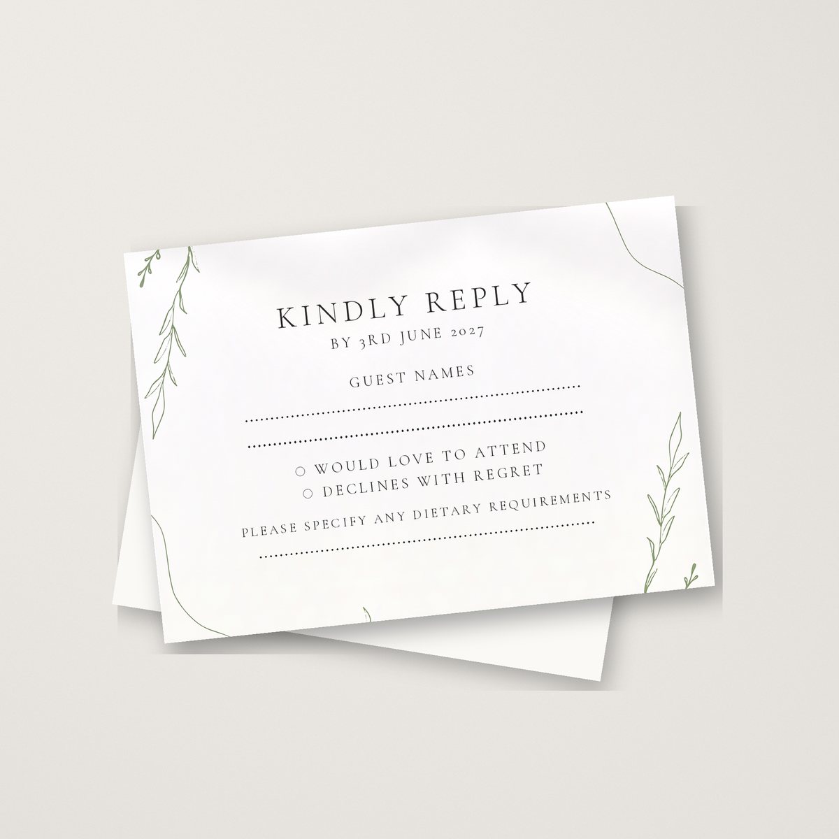 Just Lovely RSVP Card