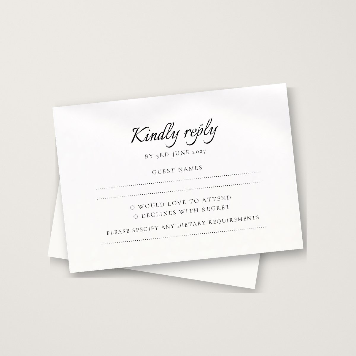 A Touch of Elegance RSVP Card
