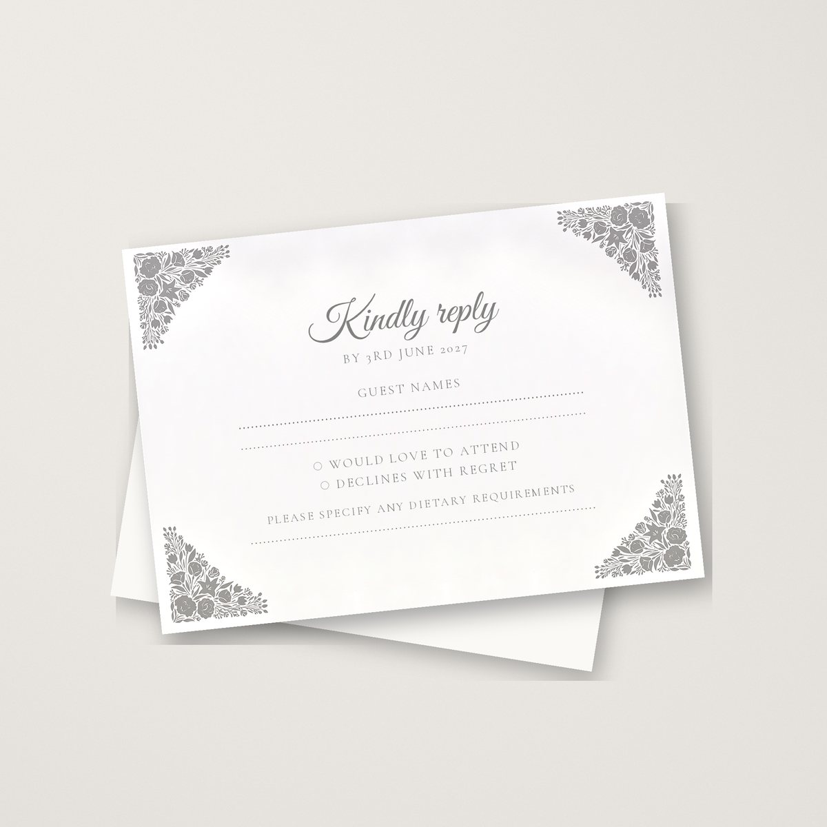 Luxury Corner RSVP Card