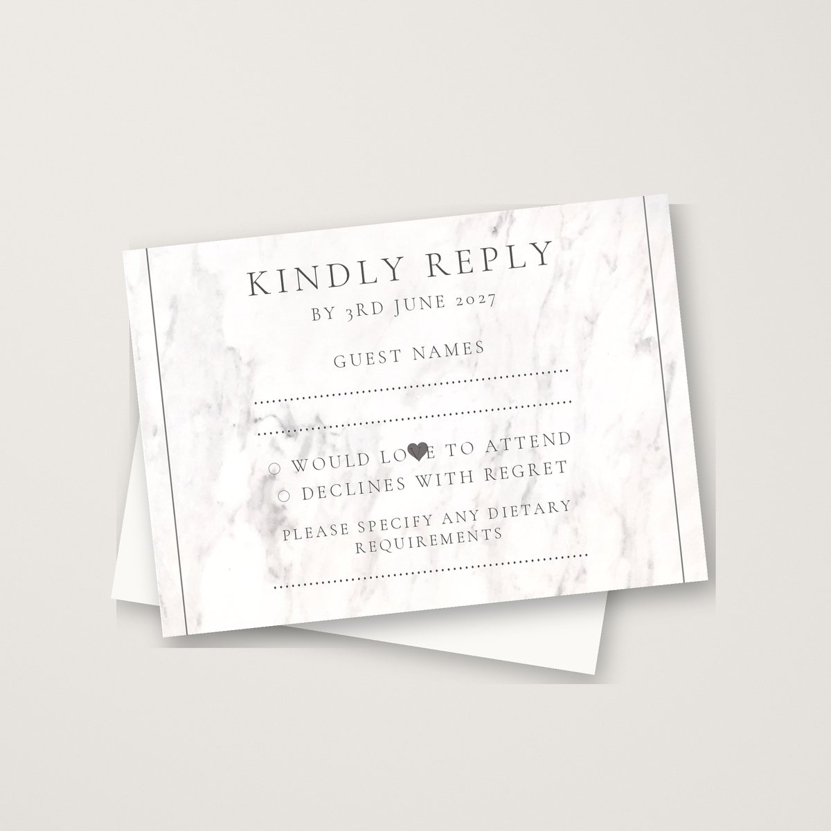 Simply Marble RSVP Card