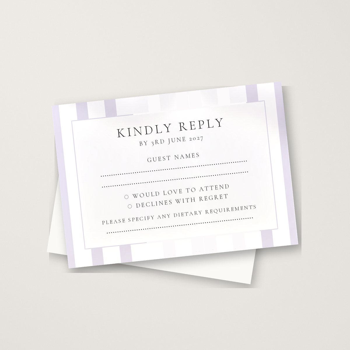 Colourband Stripe RSVP Card