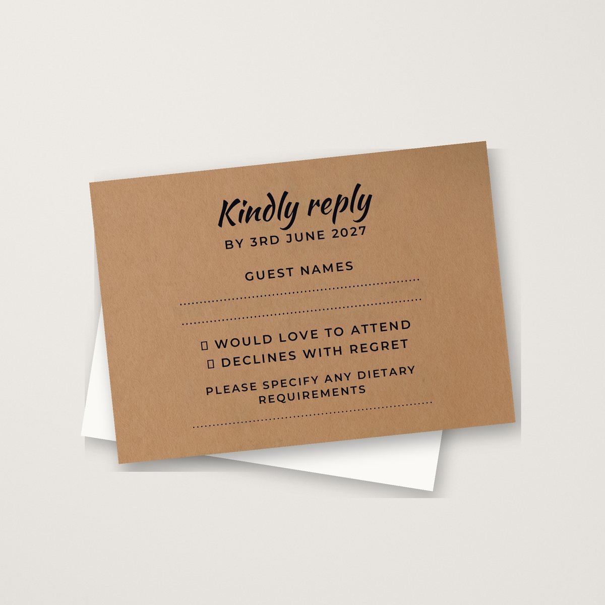 Fun Kraft RSVP Card
