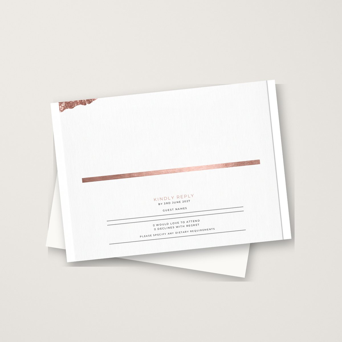 Chic Metallic RSVP Card