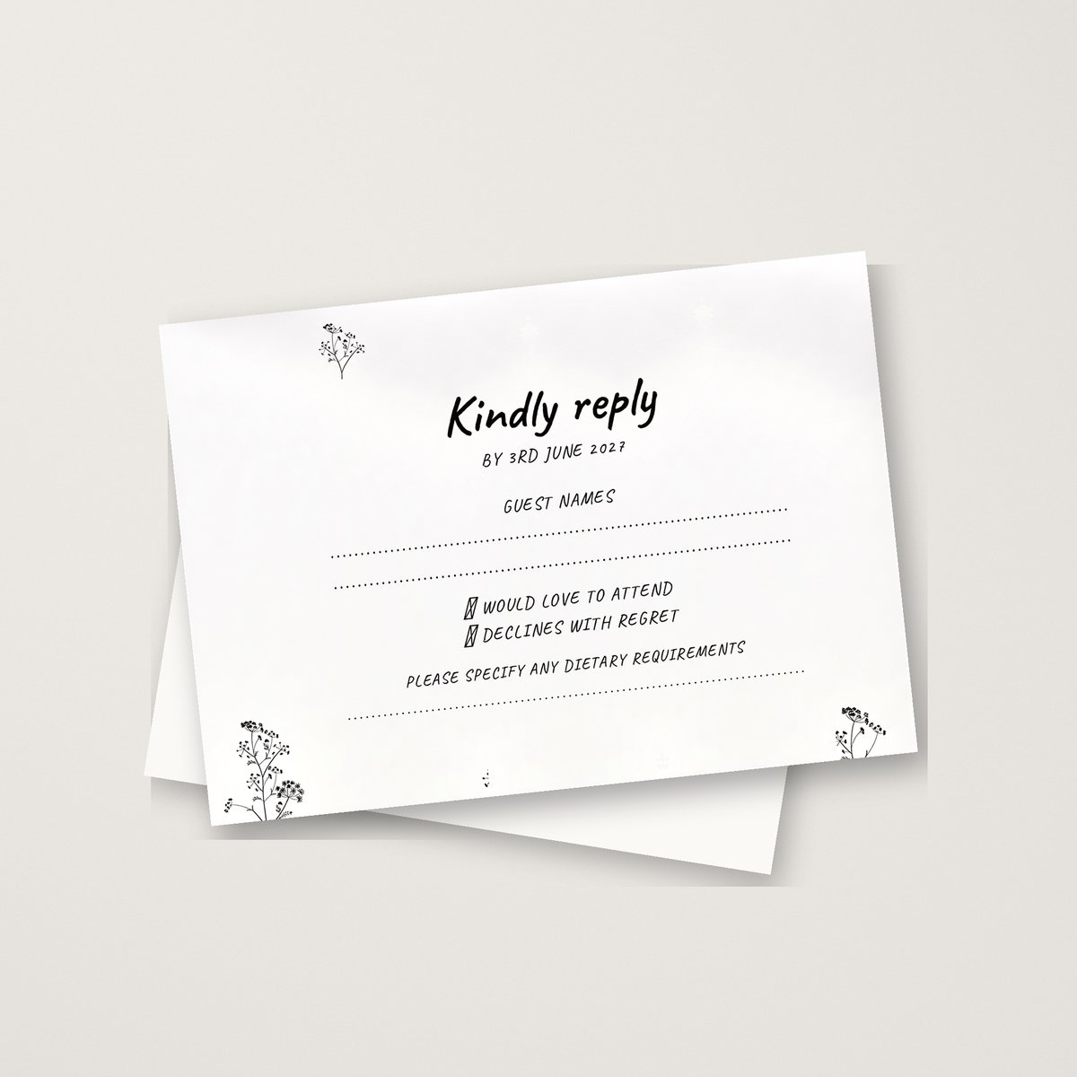 Rustic Love RSVP Card