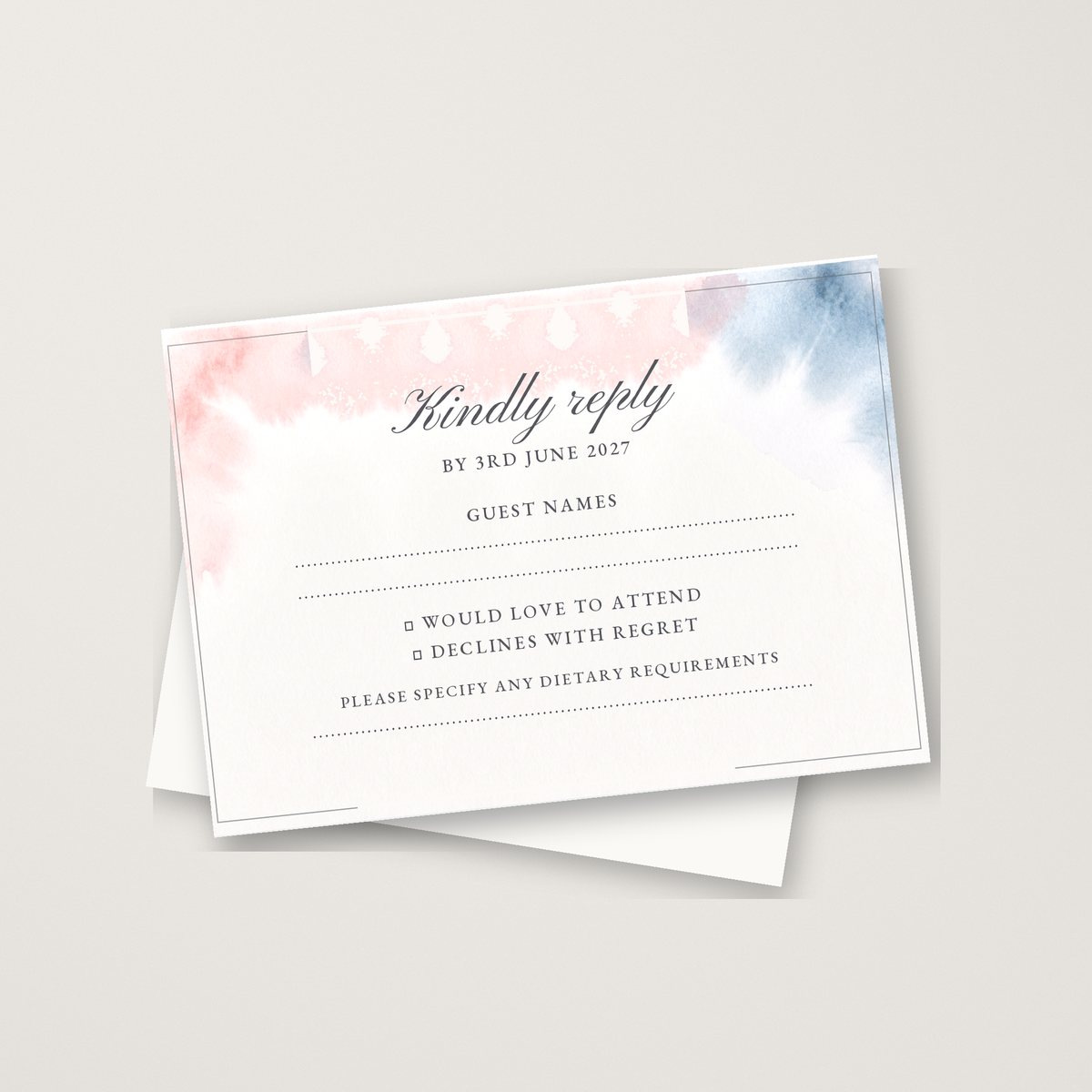 Colour Me RSVP Card