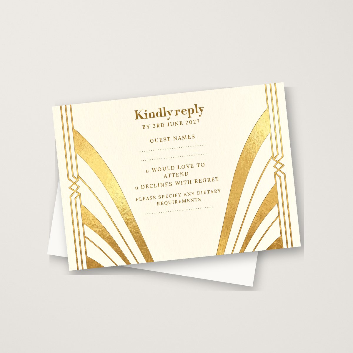 Deco Curve RSVP Card