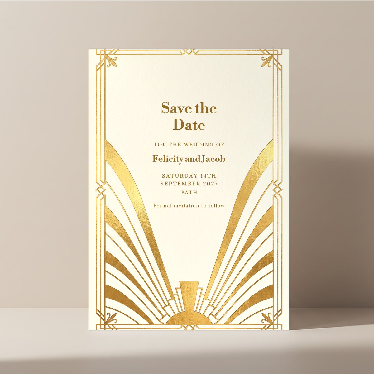 Deco Curve Save the Date