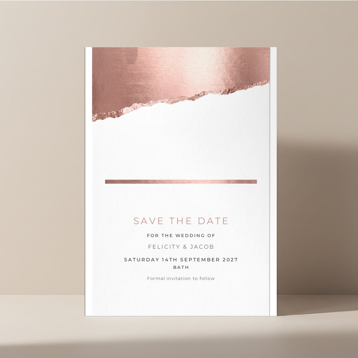 Chic Metallic Save the Date