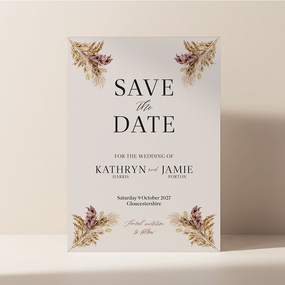 Boho Floral Save the Date