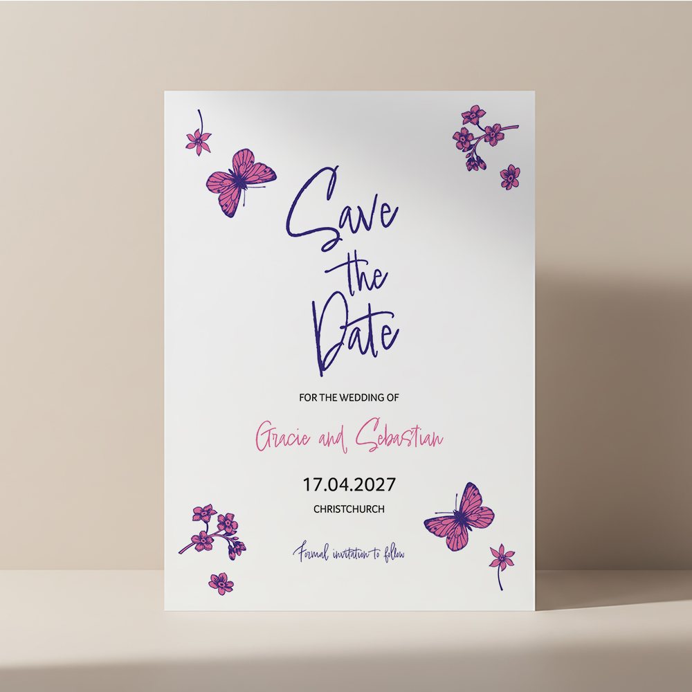 Butterfly Love Save the Date