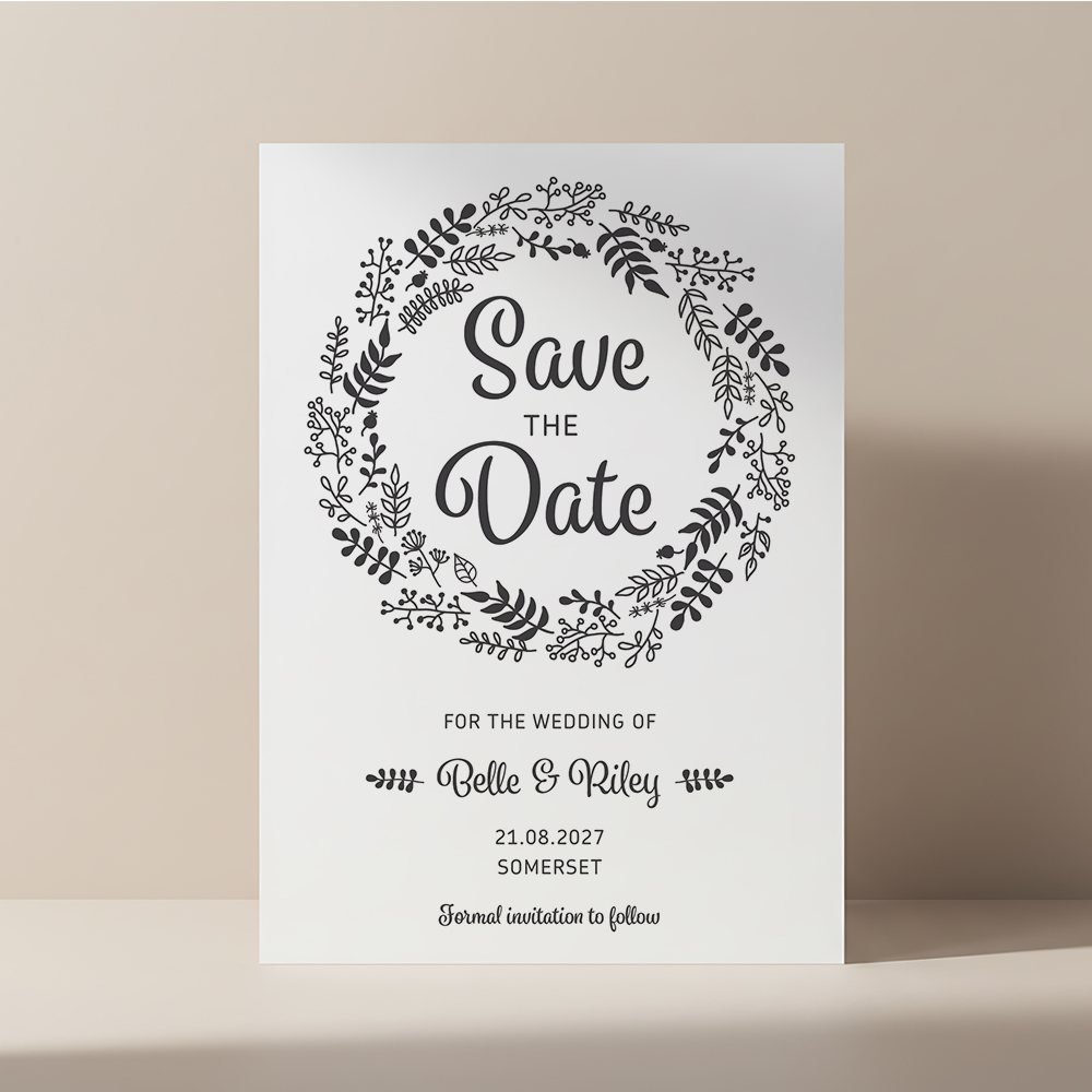 Chalk Wild Flower Save the Date