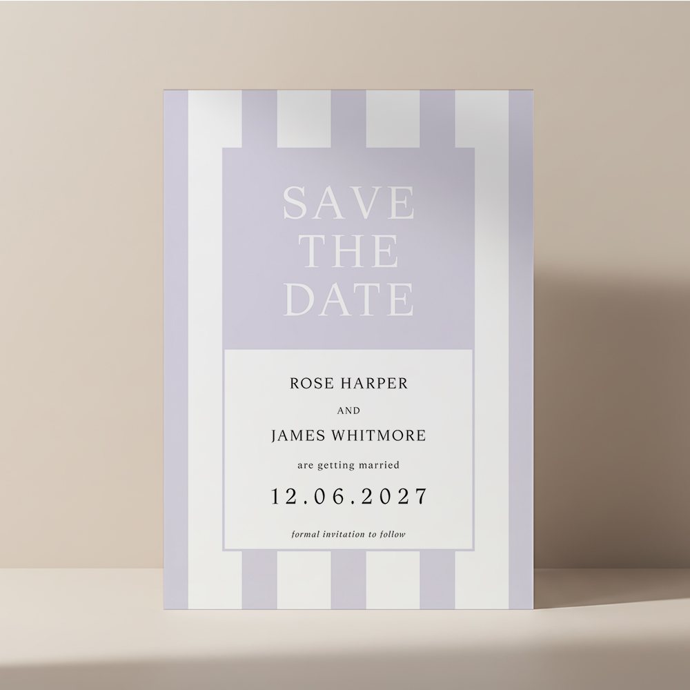 Colourband Stripe Save the Date