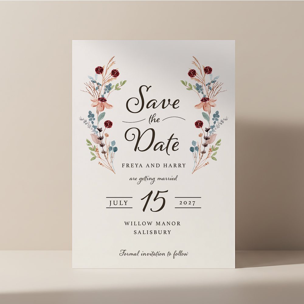 Wild Flower Garden Save the Date