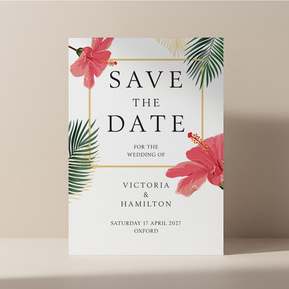 Tropical Coral Save the Date