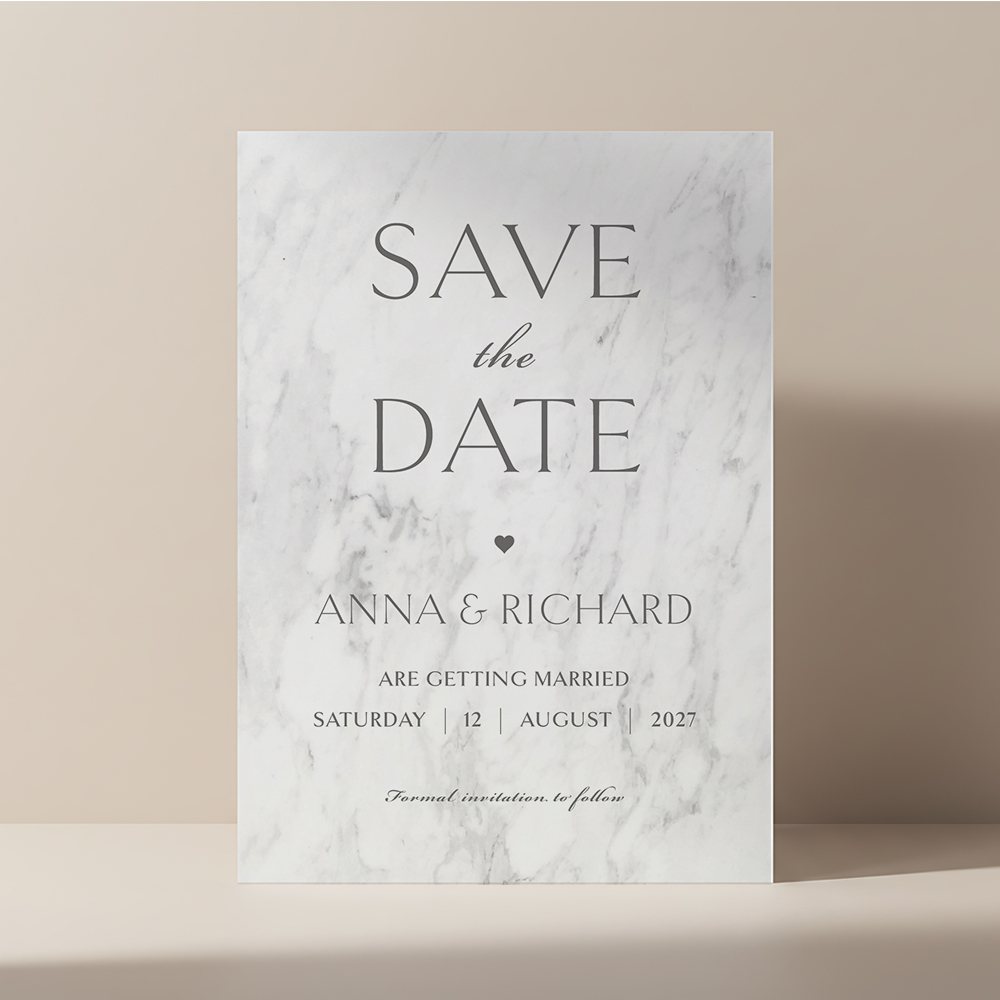 Simply Marble Save the Date