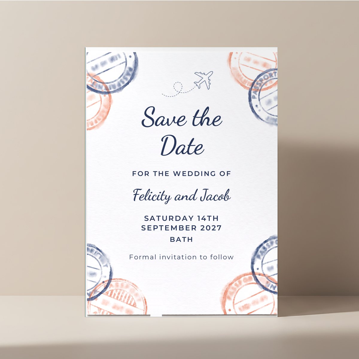 Jetting Off Save the Date