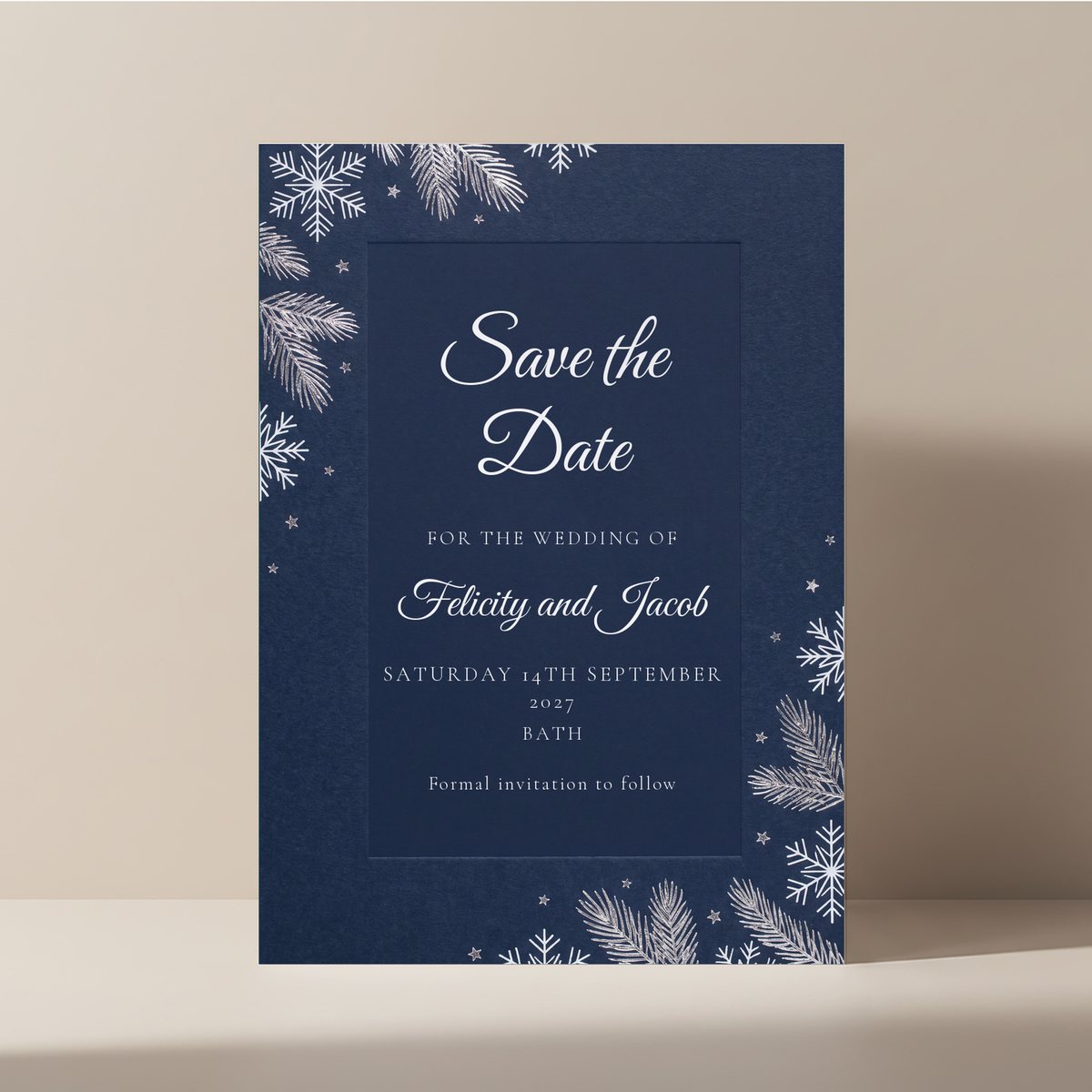 Winter Wedding Save the Date