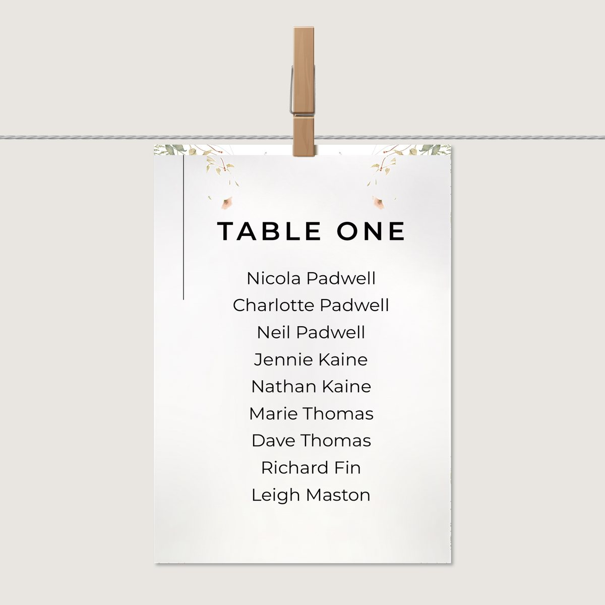 Ever After Table Number or Name Card