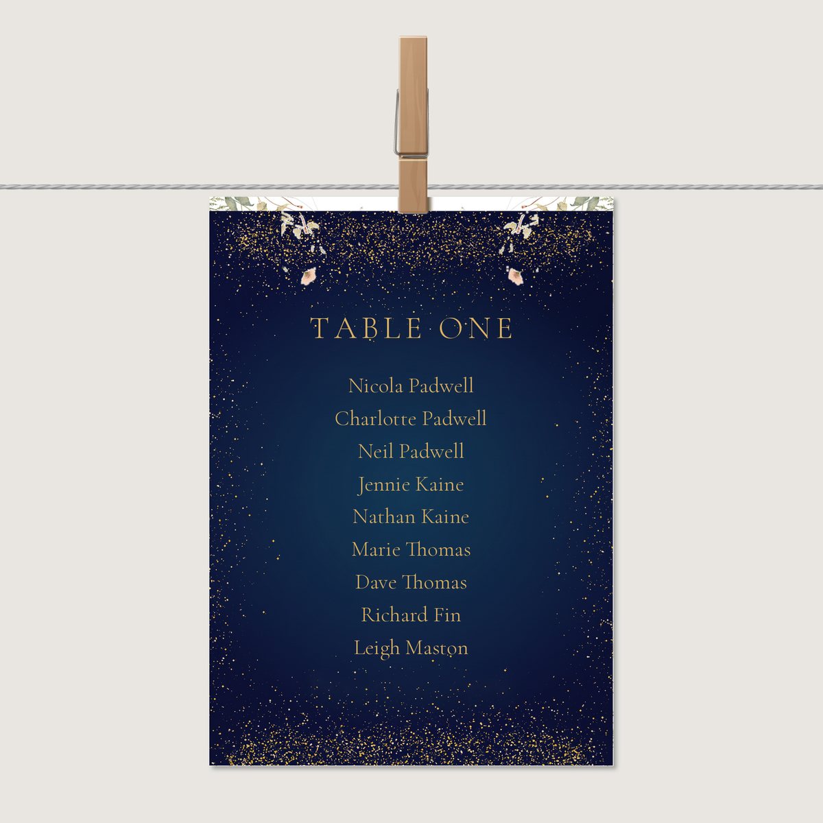 A Sprinkle of Sparkle Table Name Card