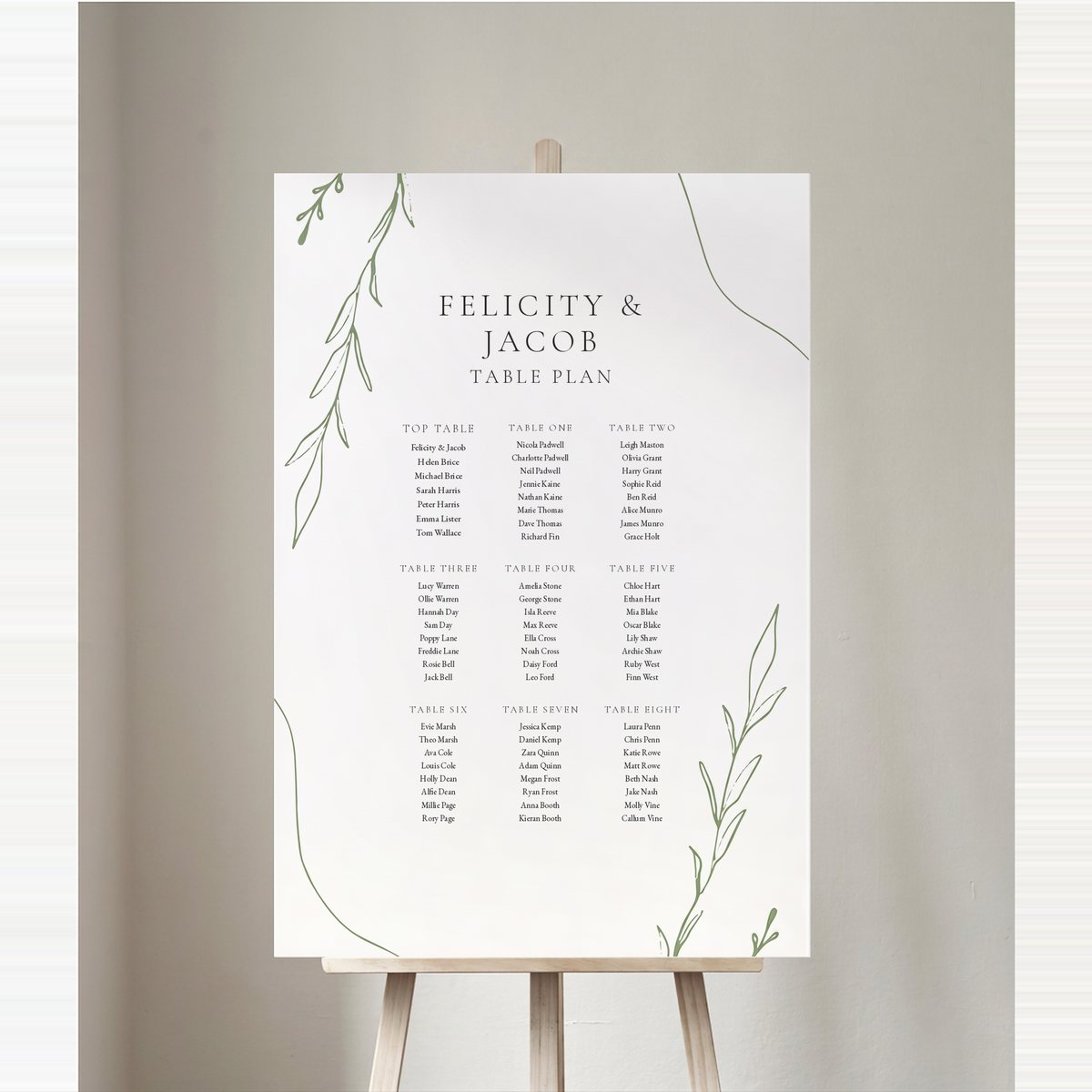 Just Lovely Table Plan