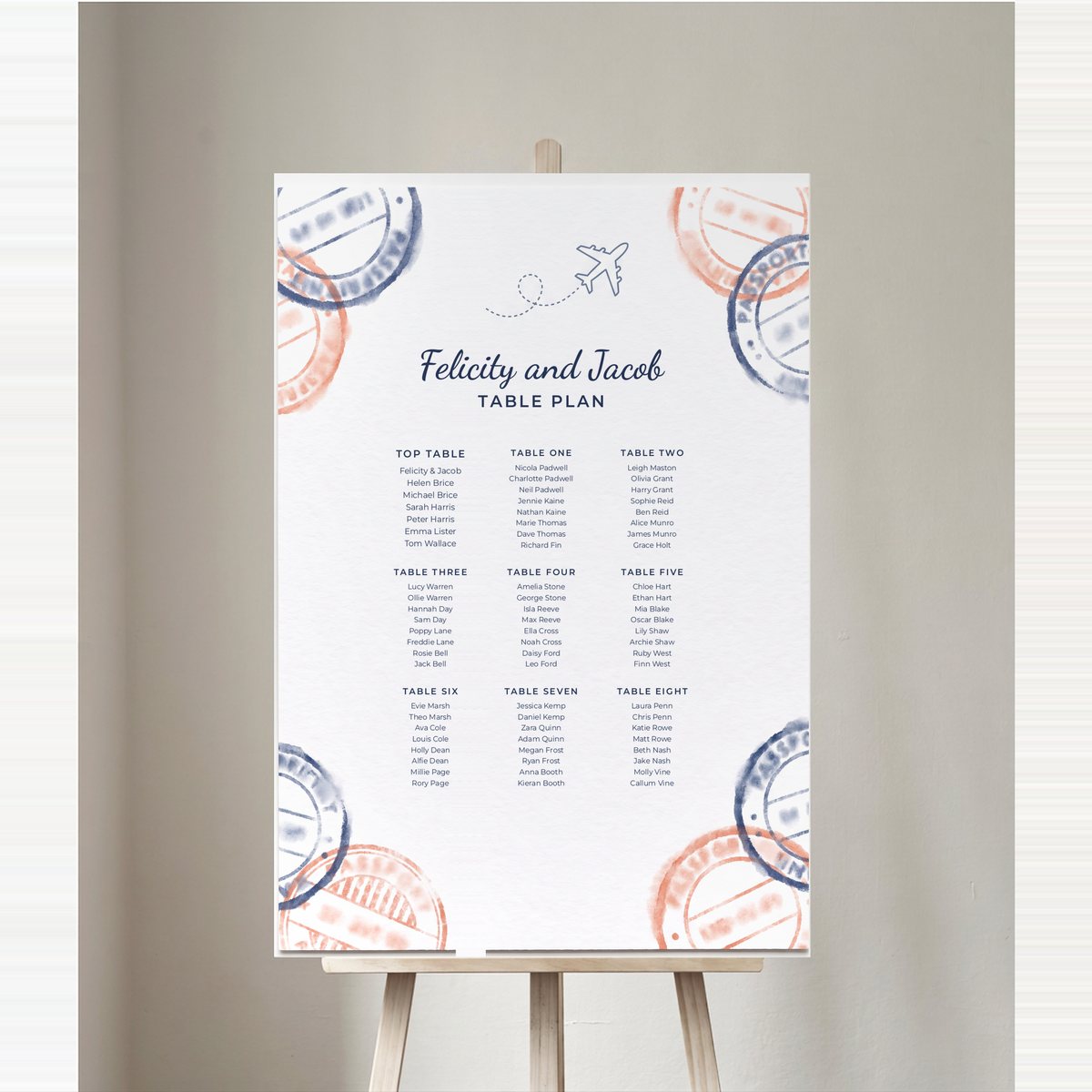 Jetting Off Table Plan