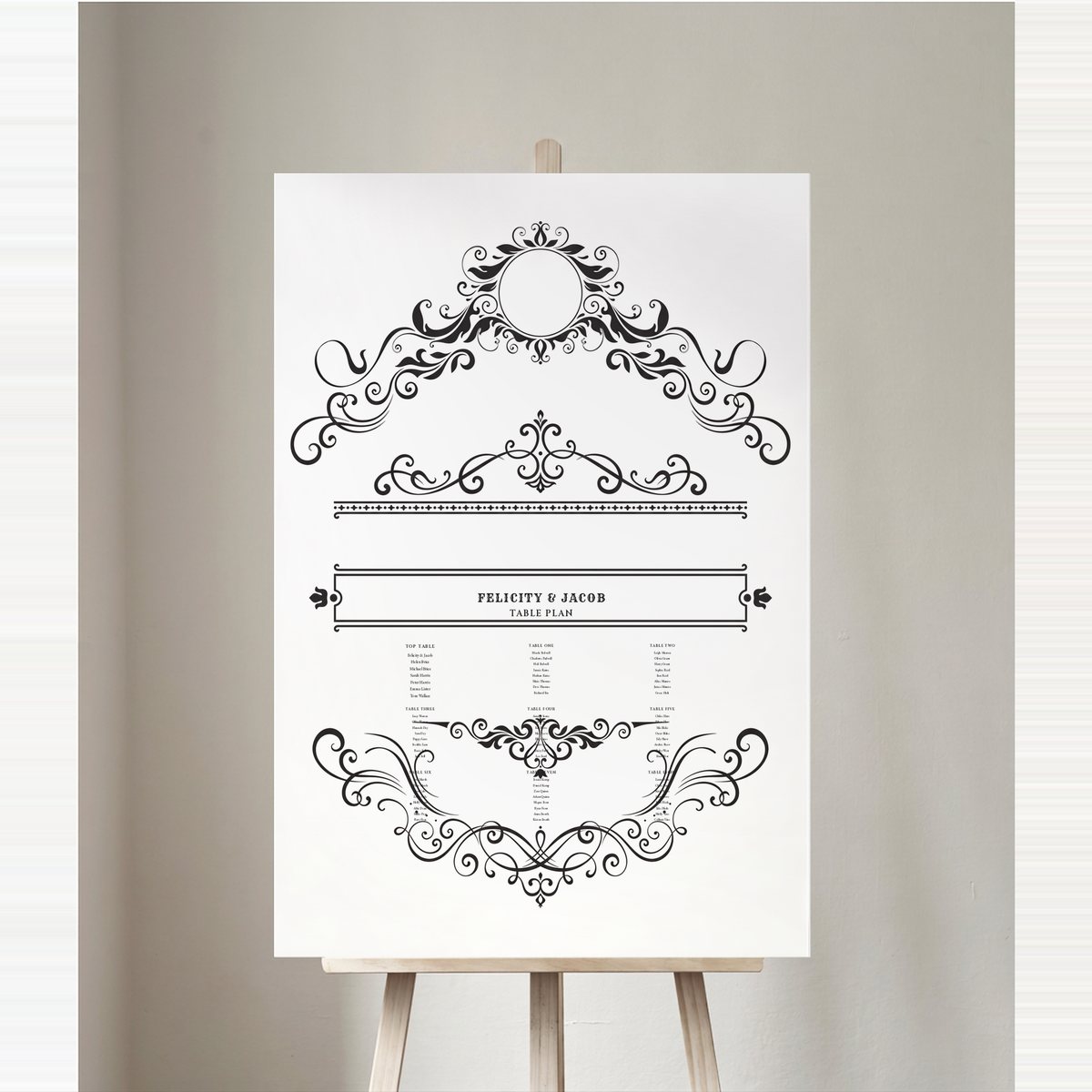 Vintage Royal Table Plan