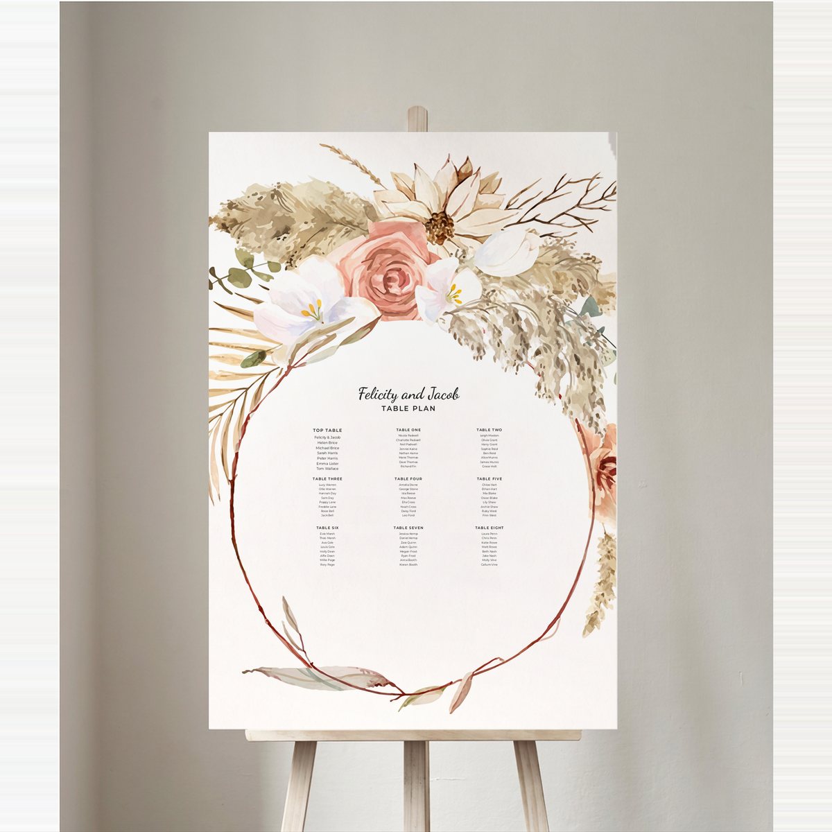 Boho Hoop Table Plan