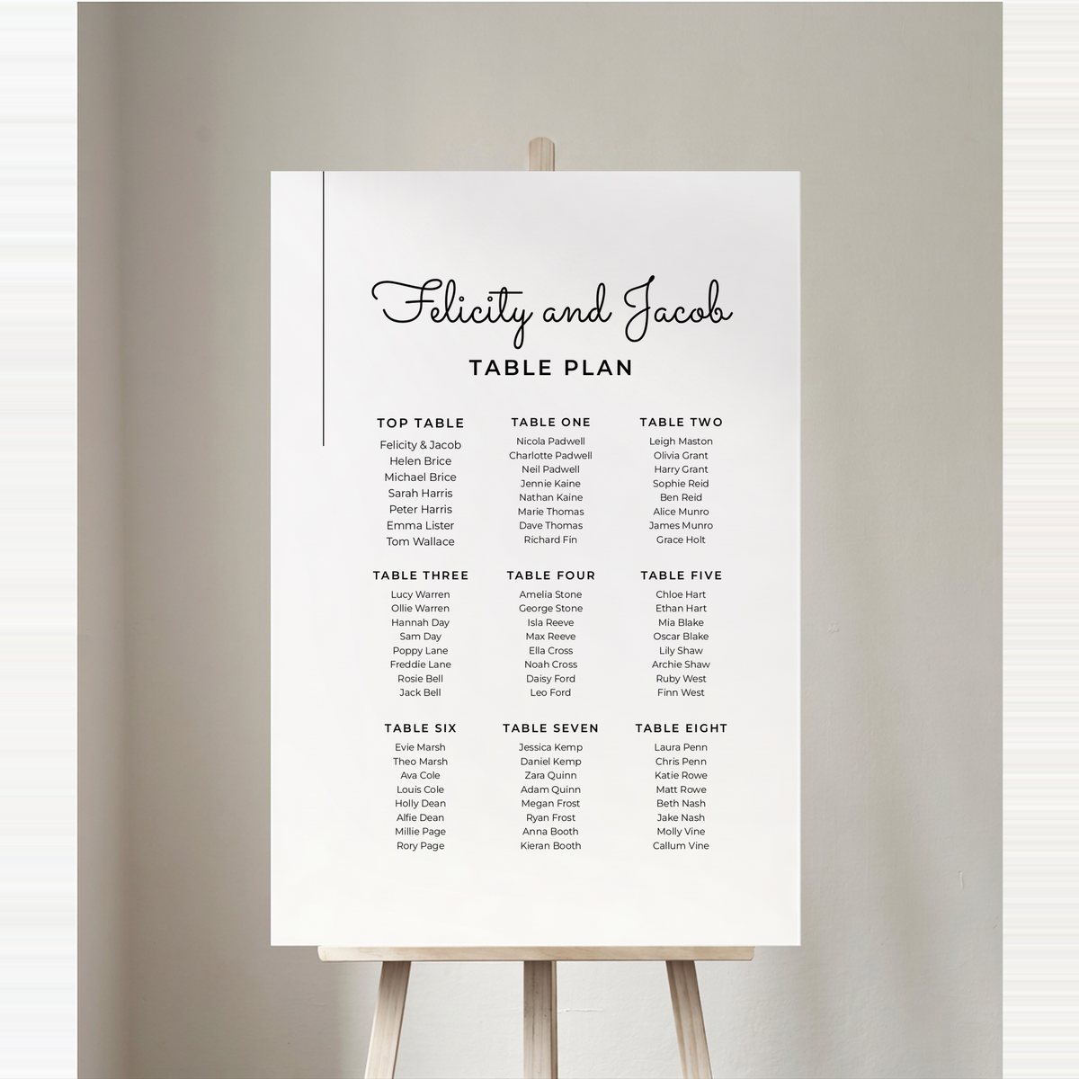 Ever After Table Plan