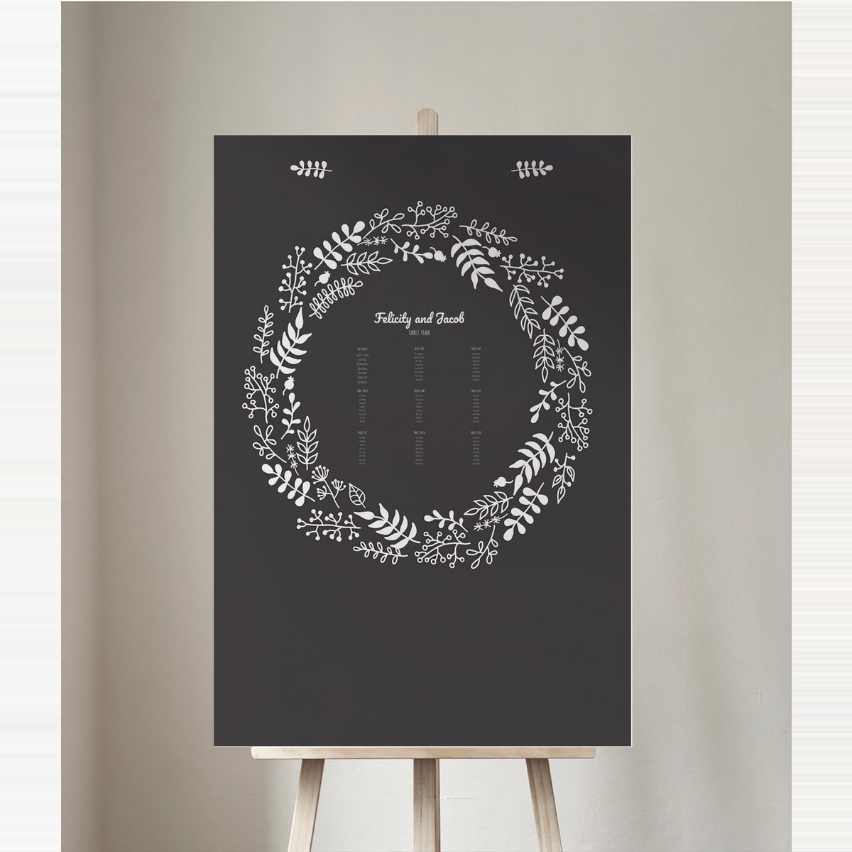Chalk Wild Flower Table Plan