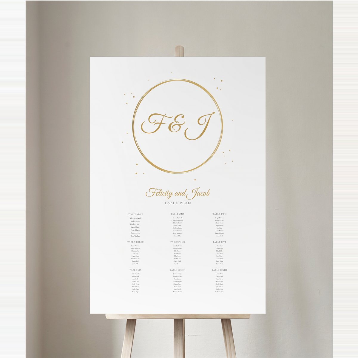 Circle of Love Table Plan