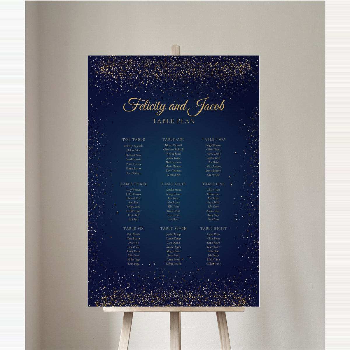 A Sprinkle of Sparkle Table Plan