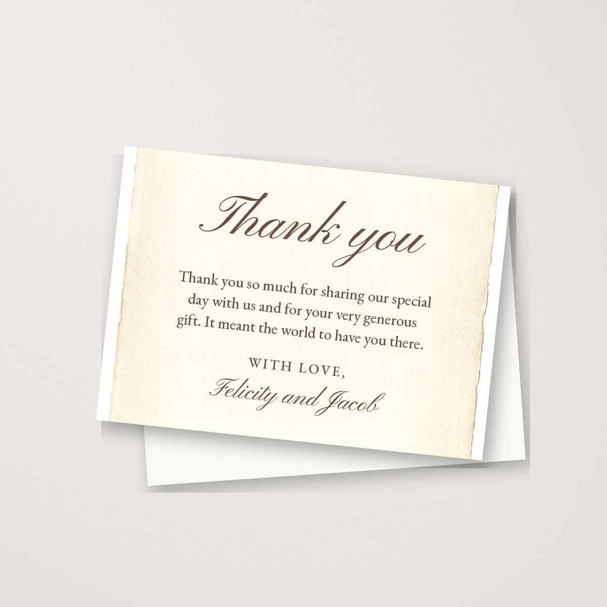Lace Blooms Thank You Card