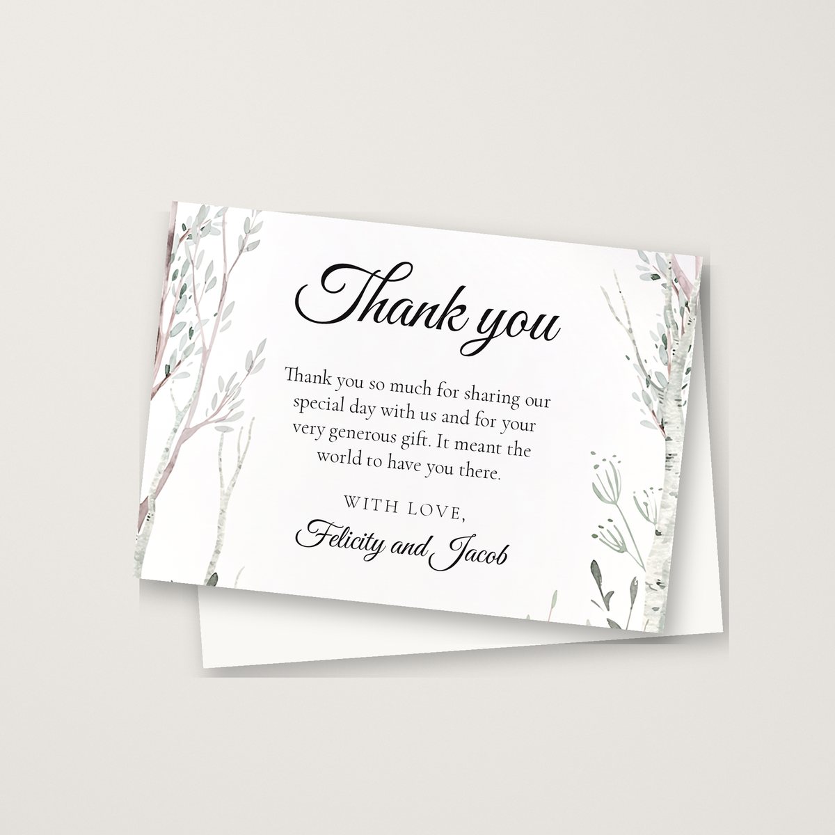 Naturally Beautiful Thank You Card