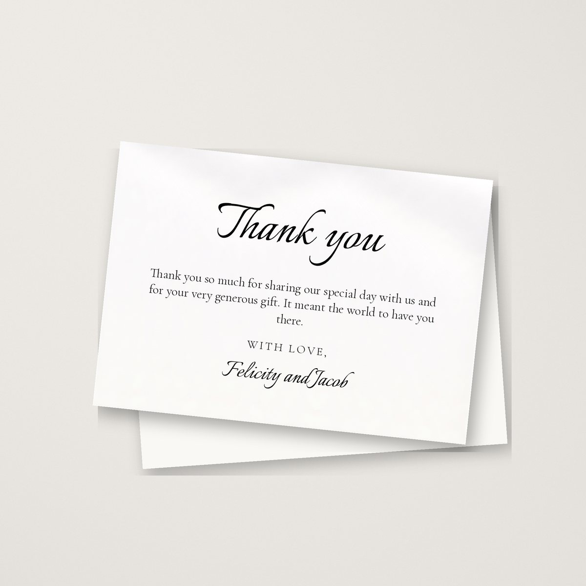 A Touch of Elegance Thank You Card