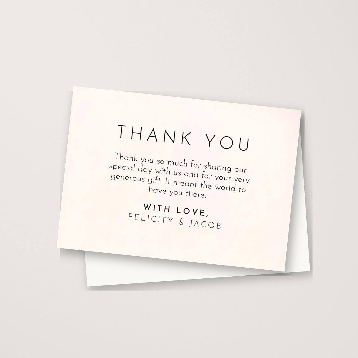 Boho Floral Thank You Card