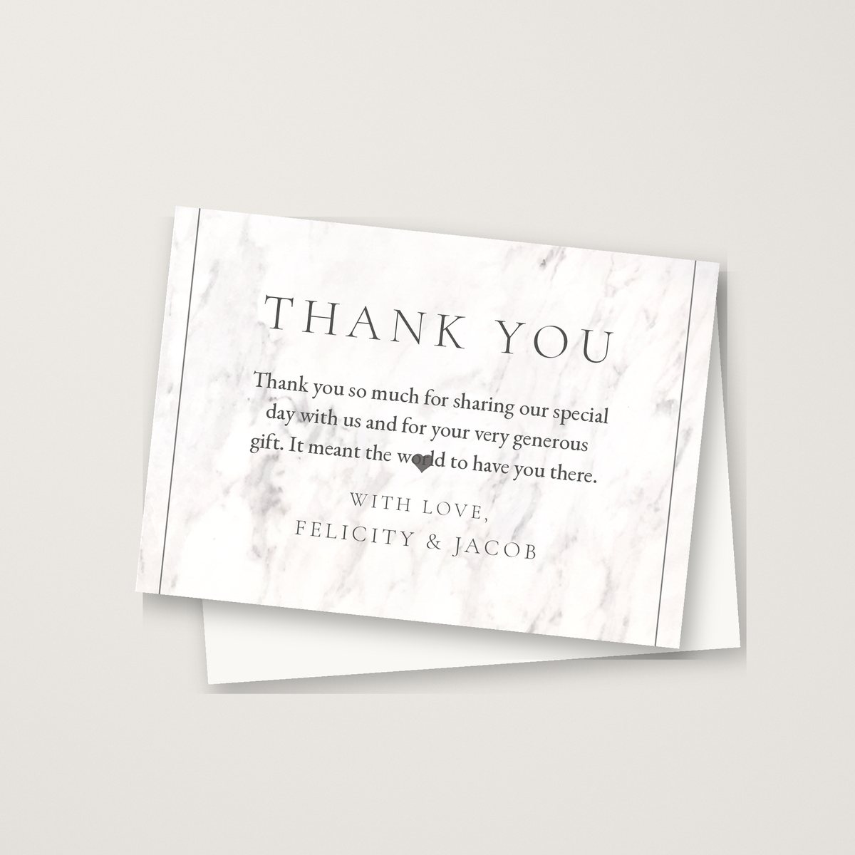 Simply Marble Thank You Card