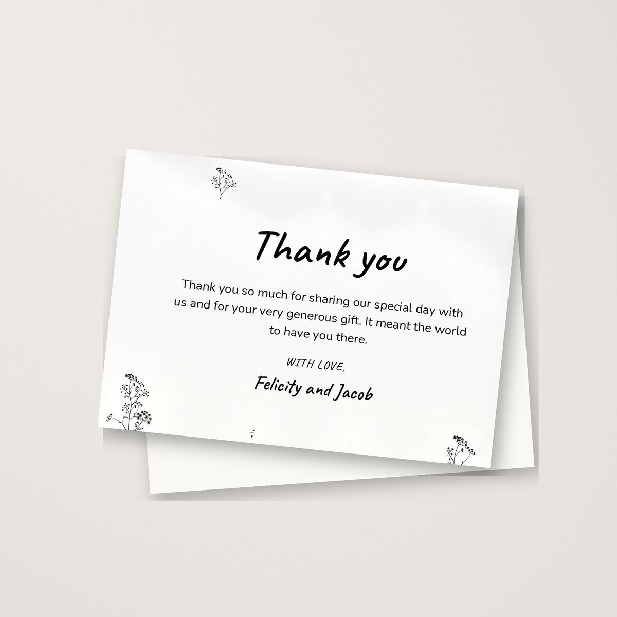 Rustic Love Thank You Card