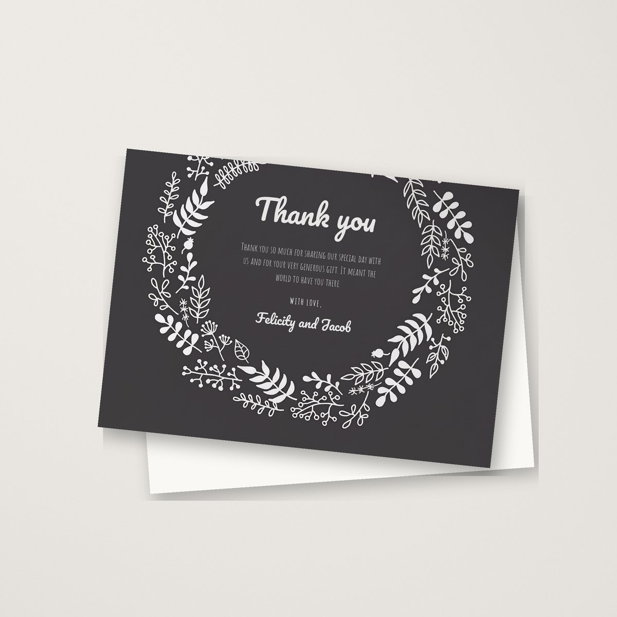 Chalk Wild Flower Thank You Card
