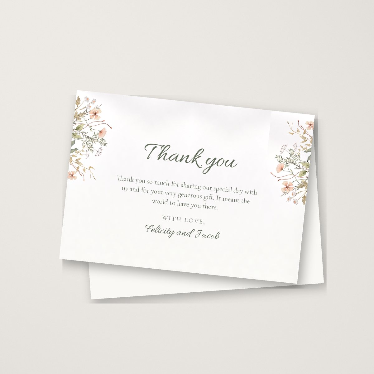 Among the Flowers Thank You Card