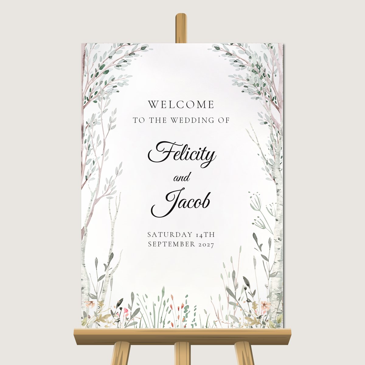 Naturally Beautiful Welcome Sign