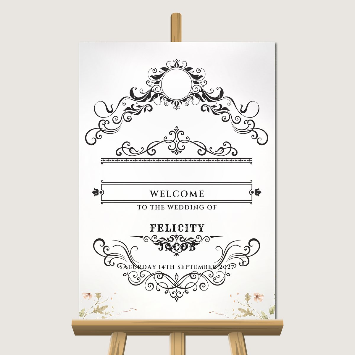 Vintage Royal Welcome Sign