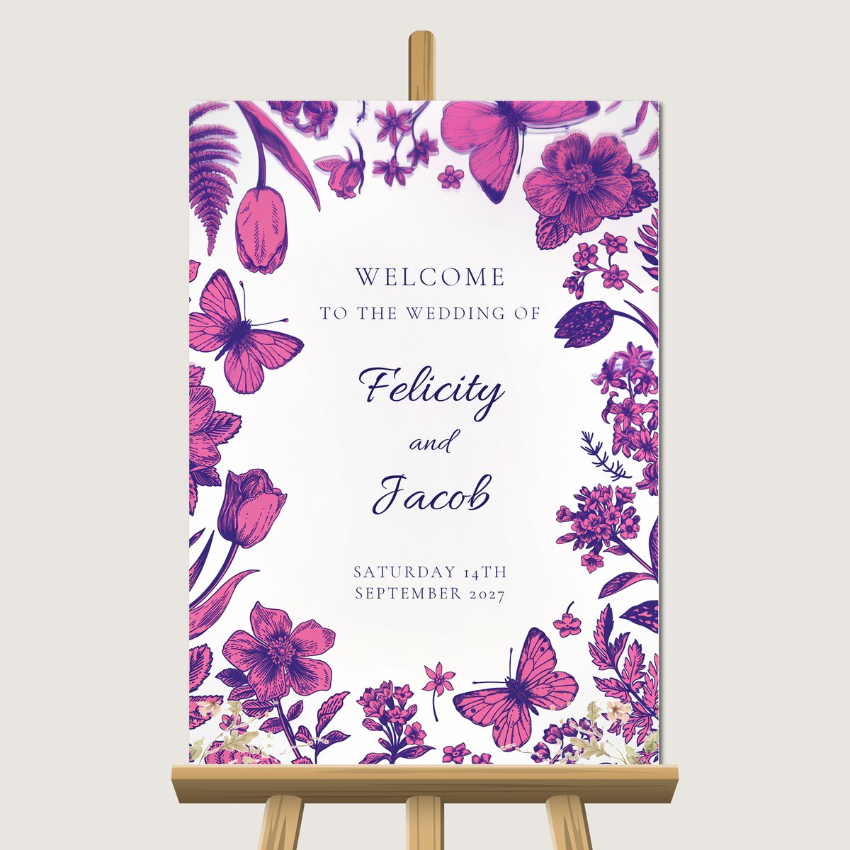 Butterfly Love Welcome Sign