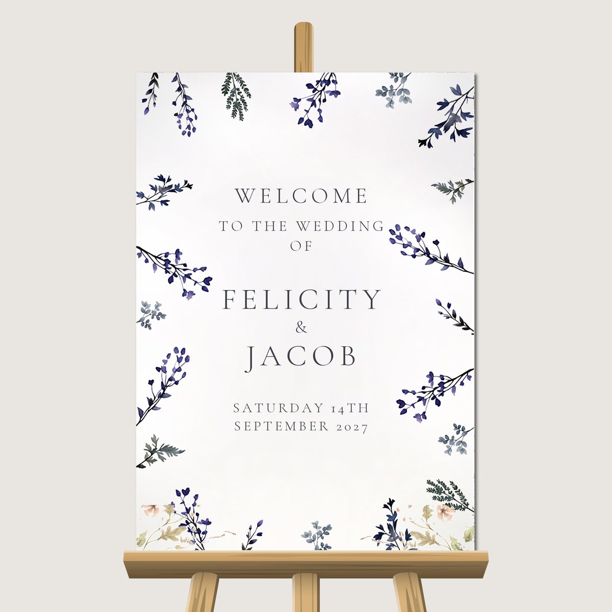 Petals and Twigs Welcome Sign