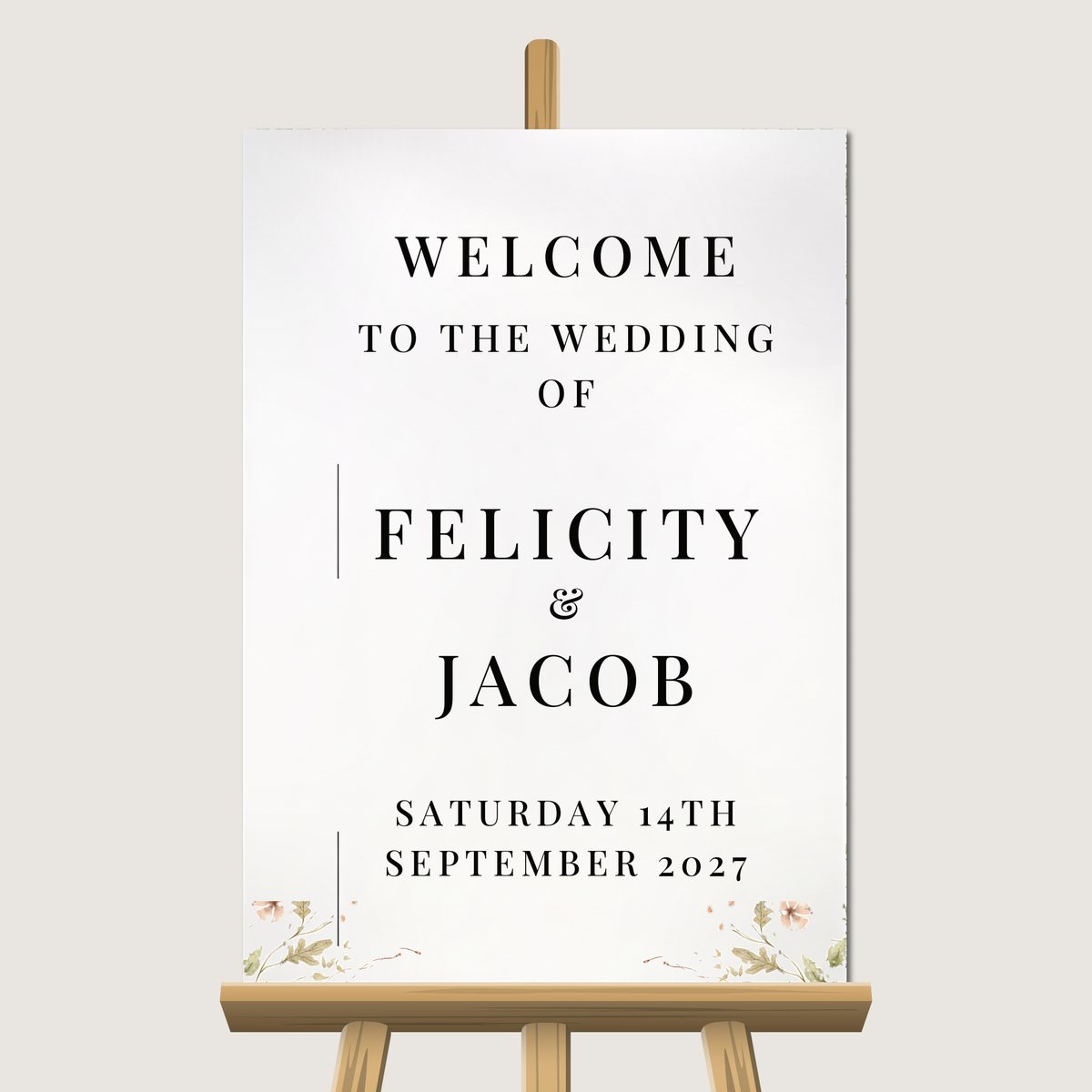 Evelyn Serif Welcome Sign